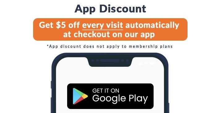 Save $5 EVERY VISIT on our app!